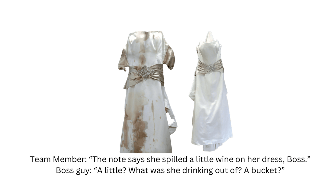 Red Alert: Tackling Wine Stains on Your Wedding Dress