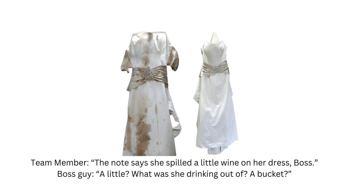 Red Alert: Tackling Wine Stains on Your Wedding Dress